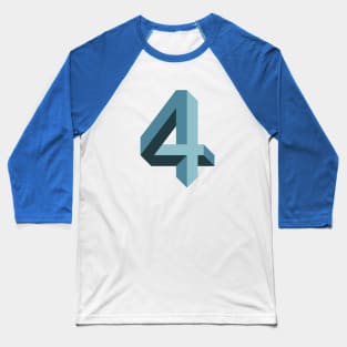 LUCKY NUMBER 4 Baseball T-Shirt